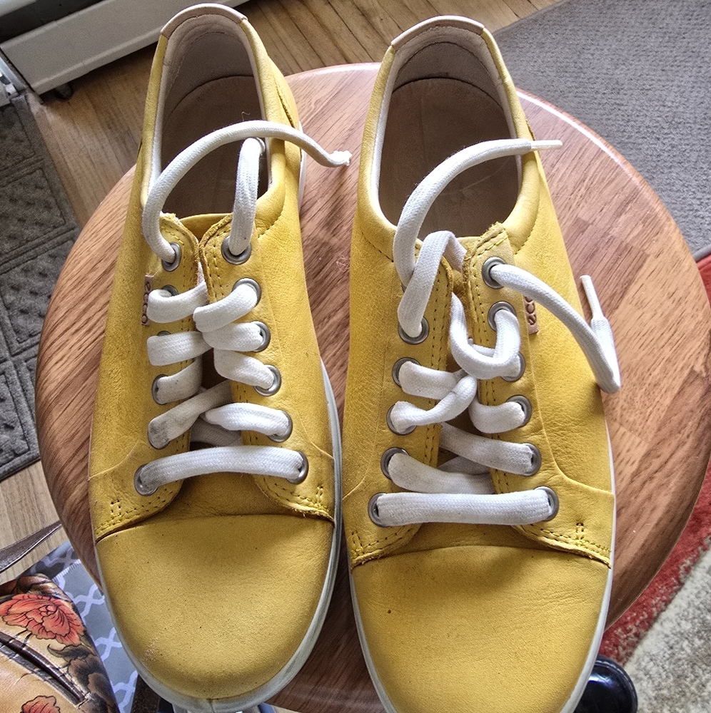 Ecco Brand Yellow Sneakers